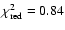 $\chi^2_{\rm red}=0.84$