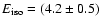 $E_{\rm iso} = (4.2\pm0.5)$