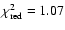 $\chi^2_{\rm red}=1.07$
