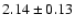 $2.14\pm0.13$