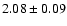 $2.08\pm0.09$