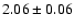 $2.06\pm0.06$