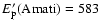 $E'_{\rm p}({\rm Amati}) = 583$