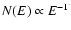 $N(E) \propto E^{-\Gamma}$