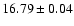 $16.79 \pm 0.04$