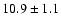 $10.9\pm1.1$
