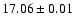 $17.06\pm0.01$