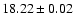 $18.22\pm0.02$