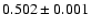 $0.502\pm0.001$