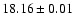 $18.16\pm0.01$