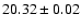 $20.32\pm0.02$