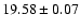 $19.58\pm0.07$