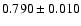 $0.790\pm0.010$