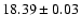 $18.39\pm0.03$