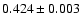 $0.424\pm0.003$