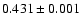 $0.431\pm0.001$
