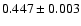 $0.447\pm0.003$