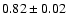 $0.82\pm0.02$