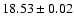 $18.53\pm0.02$