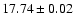 $17.74\pm0.02$
