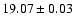 $19.07\pm0.03$