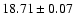 $18.71\pm0.07$