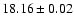 $18.16\pm0.02$