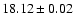 $18.12\pm0.02$