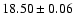 $18.50\pm0.06$