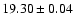 $19.30\pm0.04$