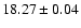 $18.27\pm0.04$