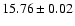 $15.76\pm0.02$