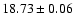 $18.73\pm0.06$