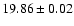 $19.86\pm0.02$
