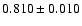 $0.810\pm0.010$