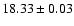 $18.33\pm0.03$