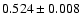$0.524\pm0.008$
