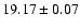 $19.17\pm0.07$