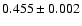 $0.455\pm0.002$