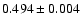 $0.494\pm0.004$
