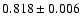 $0.818\pm0.006$