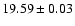 $19.59\pm0.03$