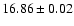 $16.86\pm0.02$