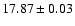 $17.87\pm0.03$