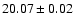 $20.07\pm0.02$