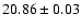 $20.86\pm0.03$