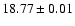 $18.77\pm0.01$