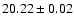 $20.22\pm0.02$