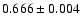 $0.666\pm0.004$