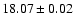 $18.07\pm0.02$